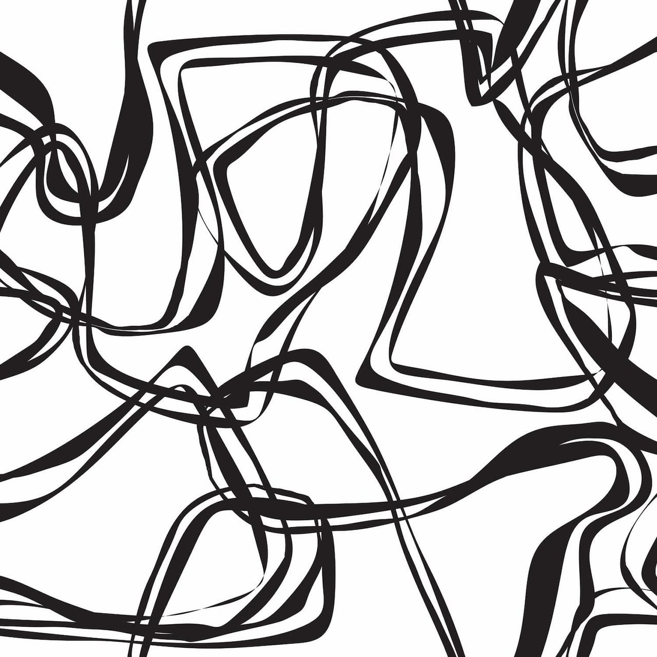 RoomMates Black Ribbon Trail Peel & Stick Wallpaper